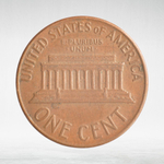 USA, 1 Cent, 1967 - Lincoln Memorial Cent, VF