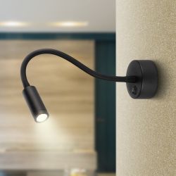 Светильник настенный ЭРА WL 33 BK 3Вт IP20 черный