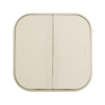 Переключатель 2х-клавишный IP20 10A 250В слоновая кость Quteo Legrand