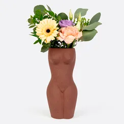 Ваза для цветов body, black, 23 см