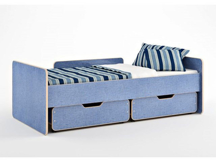 Кровать детская КарИВи Л-14.1 Светло-синий, голубой