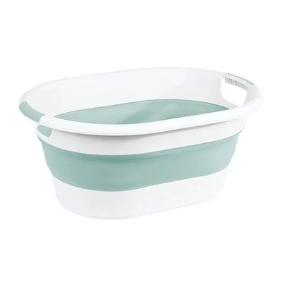 Таз овальный ФЛЕКС 25л складной морская волна