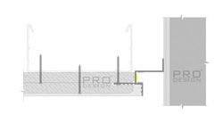 Парящий потолочный профиль Pro Design Gipps 602 черный, 2700x60x45 мм