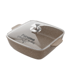 Жаровня квадратная "Мечта" Гранит с крышкой от 2л до 4л