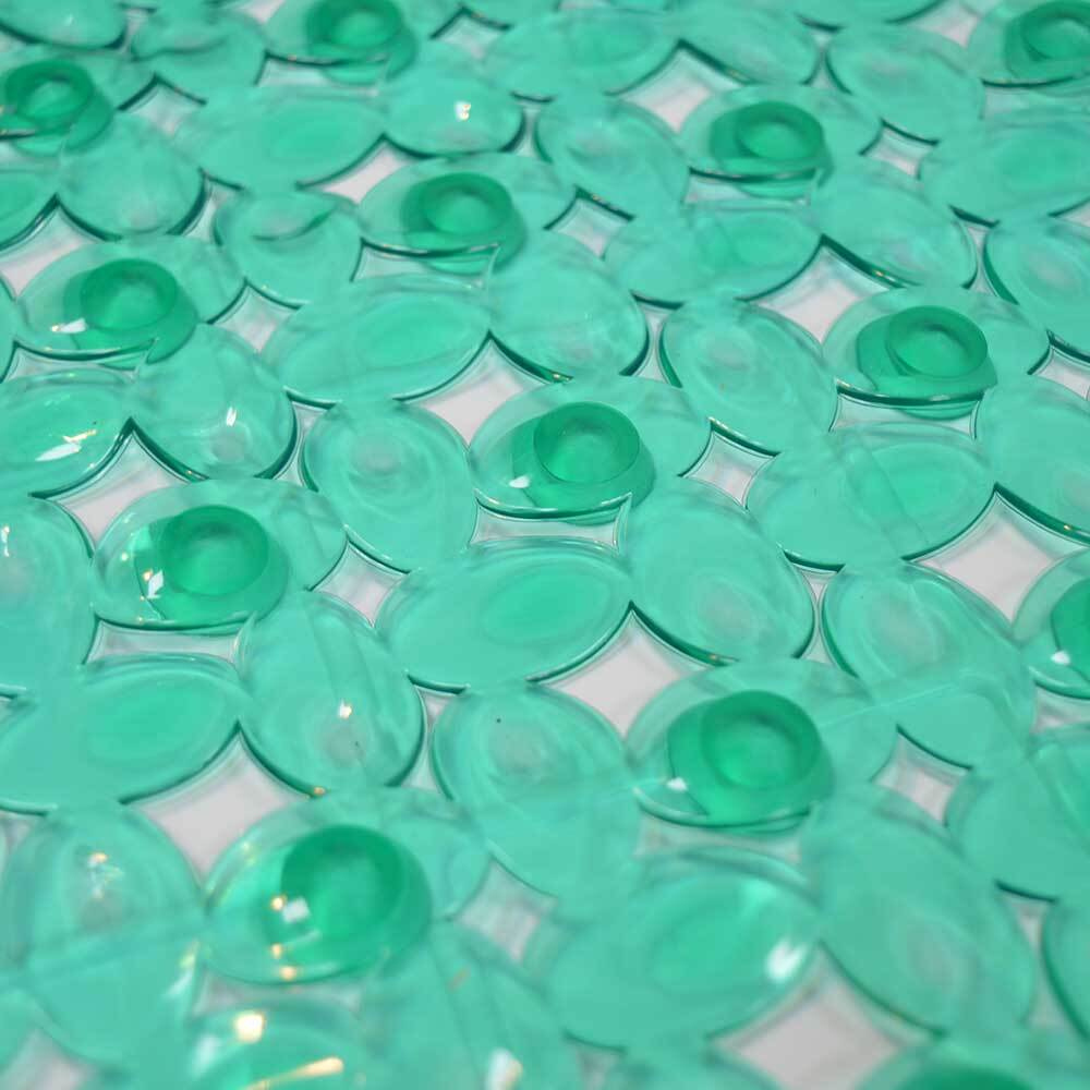 Коврик 67*38см "Мозайка" противоскользящий, бирюзовый