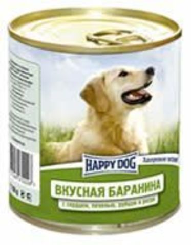 Happy Dog консервы для собак вкусная баранина с сердцем печенью рубцом и рисом