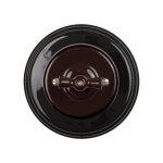 Выключатель 1-клавишный, керамика, цвет коричневый B1-200-02