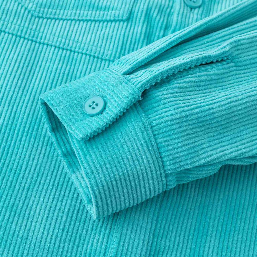 Рубашка Ymkashix Velvet Button бирюзовая