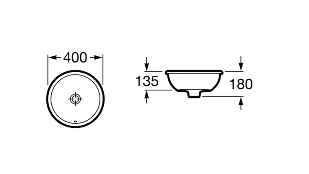 Roca Раковина FORO 400х180 мм врезная (сверху)