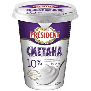 СМЕТАНА 10% 400ГР PRESIDENT