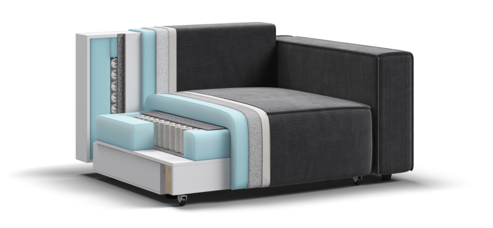 Кресло BOSS SOFT MODOOL Вельвет CORD графит