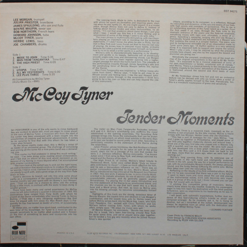 McCoy Tyner / Tender Moments (LP)