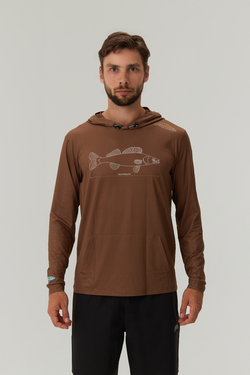 Джерси Судак Чертеж Коричневый с рукавом под палец