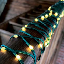 ULD-S1000-100-DGA WARM WHITE IP20 DEW BAND Гирлянда светодиодная Полоса. 10м. 100 светодиодов. Теплый белый свет. Провод зеленый. ТМ Uniel