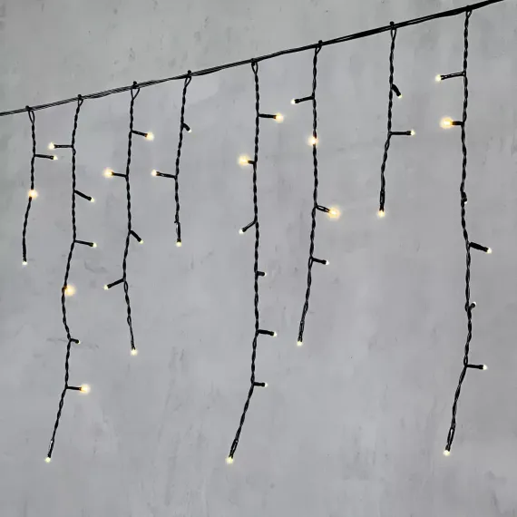 Светодиодная бахрома 4,9*0,5 м., 240 теплых белых LED ламп, черный провод ПВХ, Beauty Led (PIL240-11-2WW)