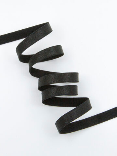 Резинка бретелечная черная глянцевая ширина 10 мм