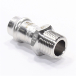 Переходник 15-1/2", WAAG Heavy Inox, пресс-резьба, нар., сталь нержавеющая
