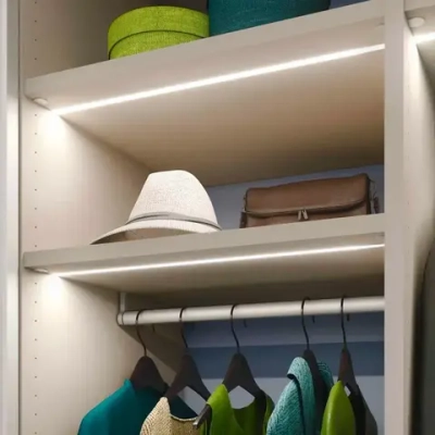 Профиль накладной 2 метра (1 шт) алюминиевый 17x7мм 2м прямоугольный для светодиодной ленты с рассеивателем