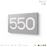 Номер на дверь 550, табличка на дверь для офиса, квартиры, кабинета, аудитории, склада, серая 120х70 мм, Айдентика Технолоджи