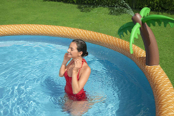 Бассейн надувной Bestway Fast Set Paradise Palms 457х84 см + фильтр-насос 2006 л/ч (57416 BW)
