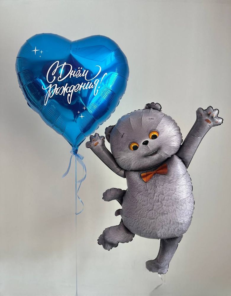 Шары на день рождение кот Басик №4814