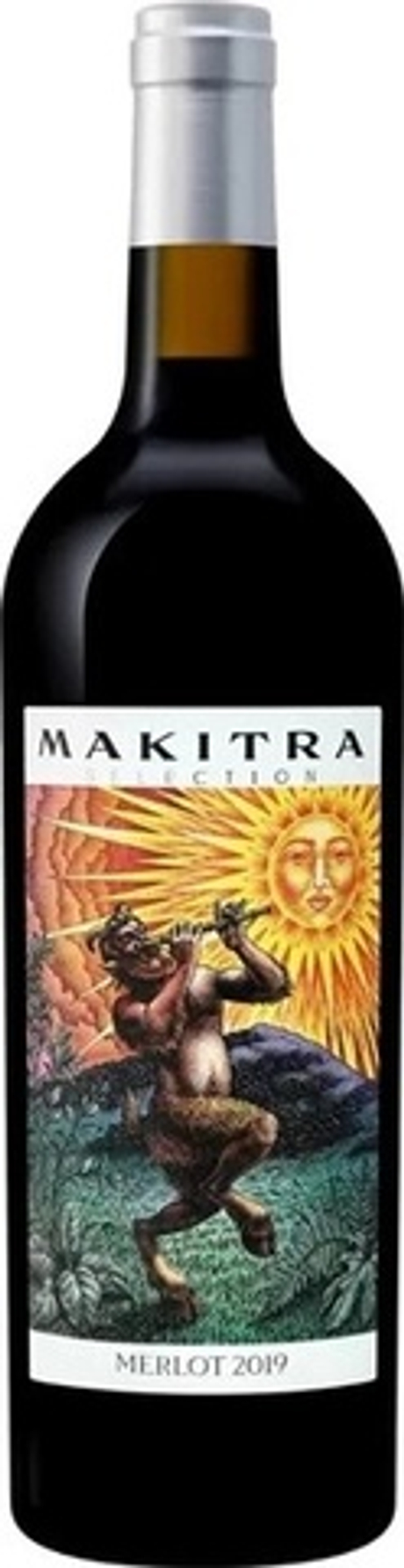 Вино Мерло. Макитра Селекшн 2019г с защиш наименован места происхожден красное сухое  креп 12,5%, ем