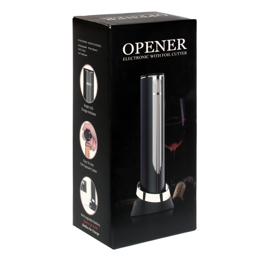 GAEM Электронный штопор с аккумулятором и с резцом для удаления фольги, L9 W9 H25 см