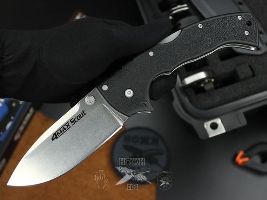 Складной нож Cold Steel 62RQ 4 Max Scout c клинком из стали AUS-10A, рукоять Grivory (Griv-Ex)