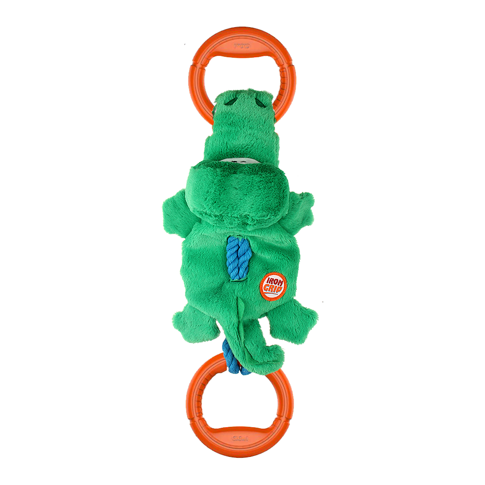 75461 Игрушка для собак Крокодил на веревке с пищалкой 51см, серия IRON GRIP, GiGwi