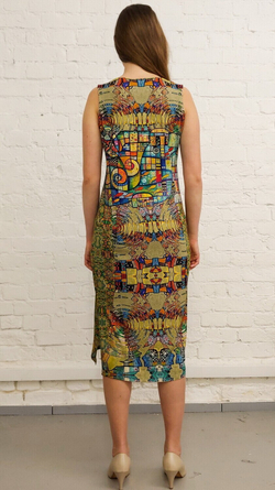 Комплект (платье и жакет) "Витраж", по мотивам живописи Тани МакКабе