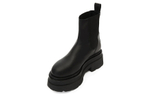 Alexander wang Alexander Wang Carter Leather Round Toe Comfortable Short Tube Chelsea boots 7.5cm Women's Black