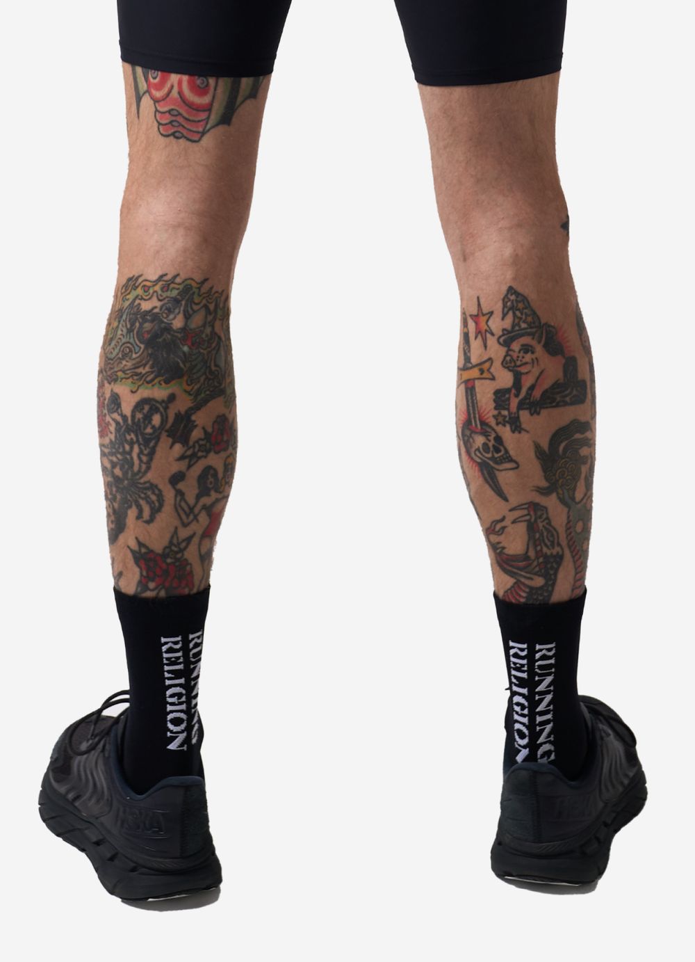 Носки Running Religion Back Logo черные