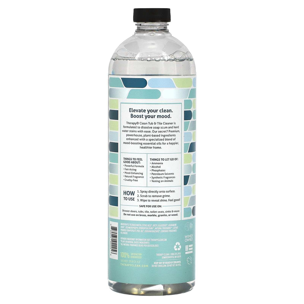 Therapy Clean, Tub & Tile, очиститель на растительной основе, с цедрой грейпфрута, 710 мл (24 жидк. унции)