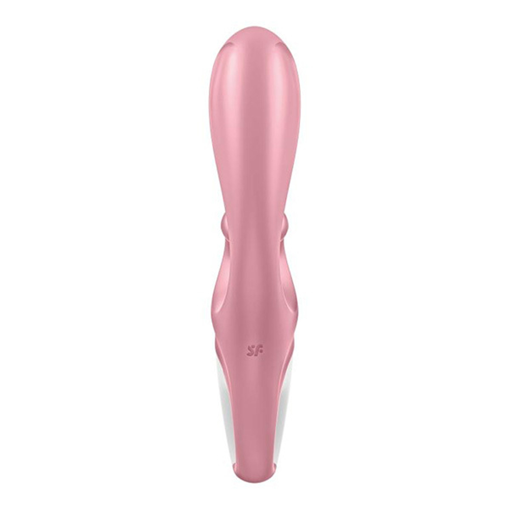 Розовый вибратор-кролик 21,2см Satisfyer Hug Me