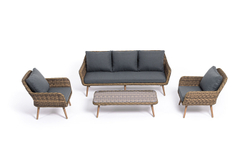 "Прованс" лаунж-зона плетеная из искусственного ротанга, цвет соломенный