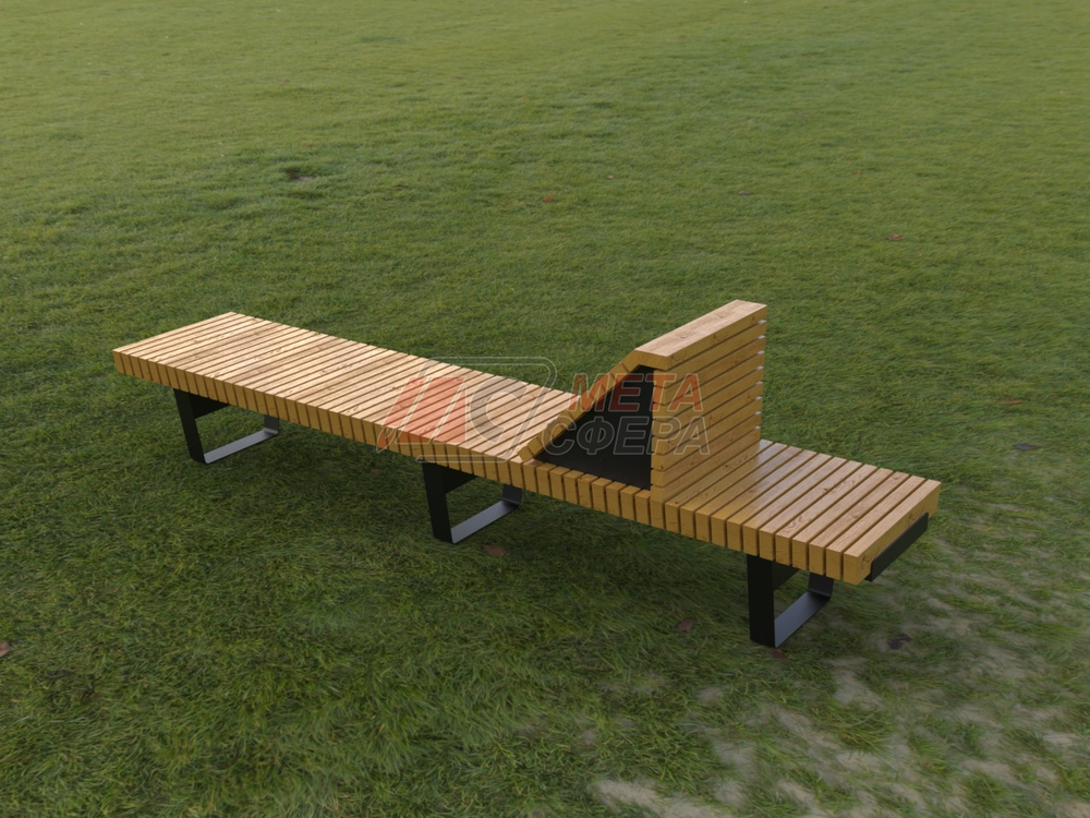 Лавка Rail Road 02 с подголовником