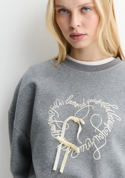 Свитшот Купидон серый