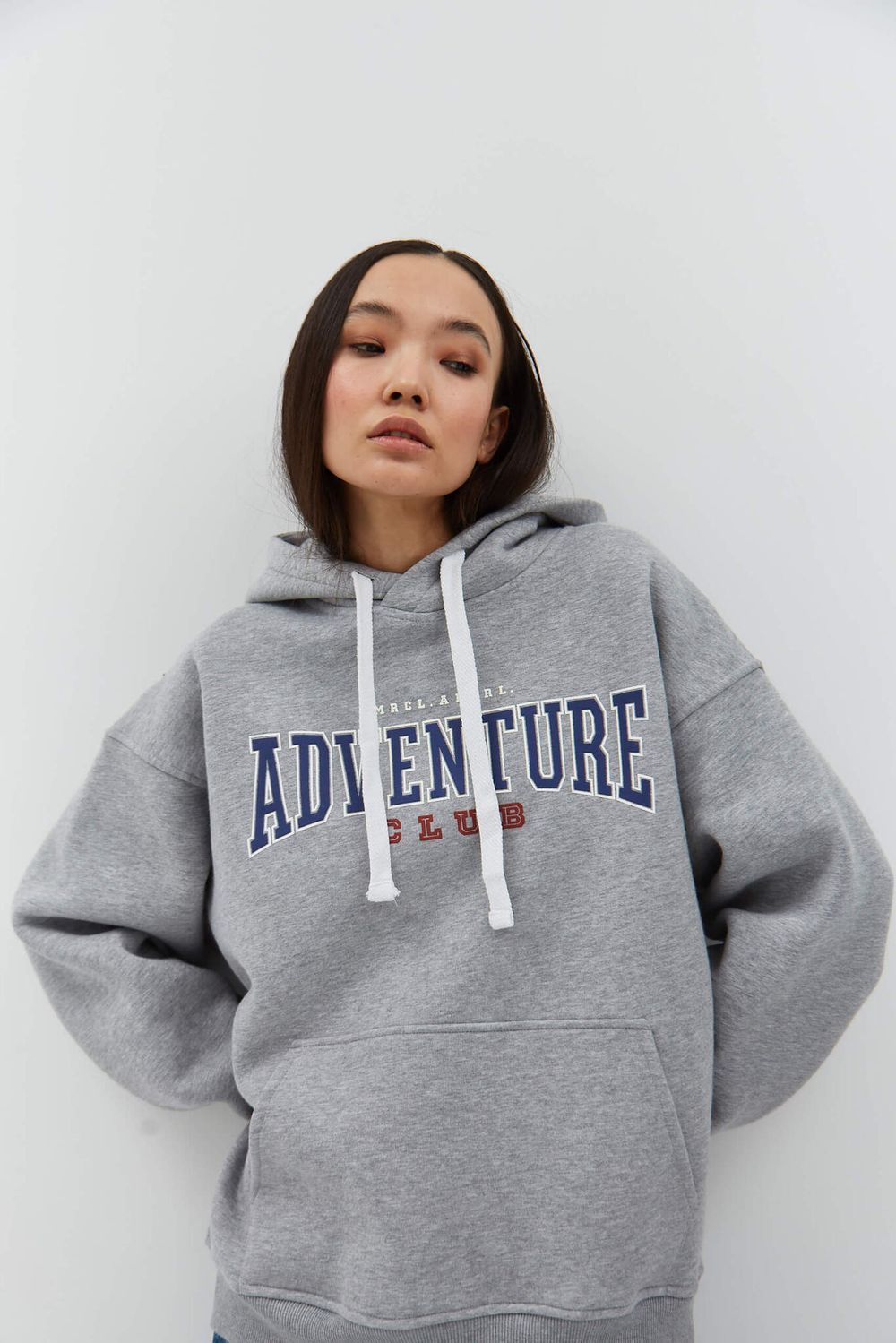 Худи Miracle Apparel Adventure University Серый меланж