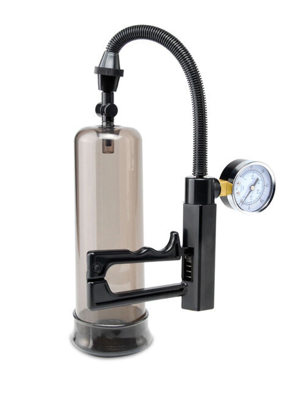 Большая вакуумная помпа с эрекционным кольцом Pistol-Grip Power Pump (Цвет: черный)