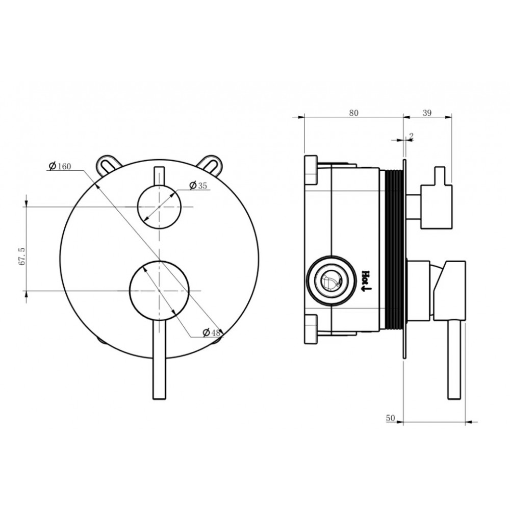Душевая система встраиваемая Milacio Ultra MCU.150.GD золото