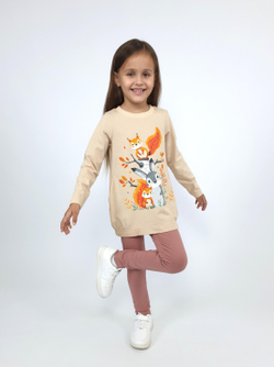 022-01-5 Комплект для девочки (джемпер+ лосины)