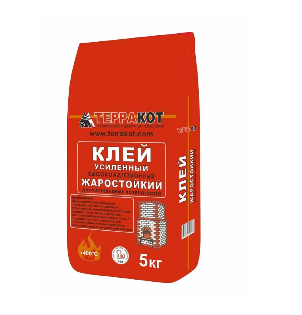 Затирка жаростойкая белая 5кг Терракот