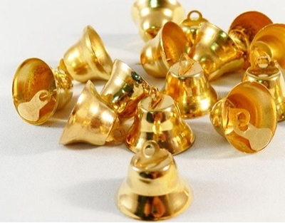 Колокольчики 22 мм, золото