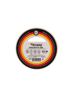 Изолента ПВХ 0.13х15мм 25м бел. Kranz KR-09-2101