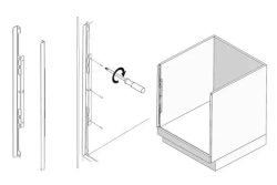 Термоизоляционная планка для духового шкафа 16 мм RAL 9005