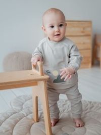 Свитшот облегченный "Жемчуг" с карманом-кенгуру 0+