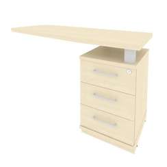 First Тумба приставная с топом правая KTP-2 (R) Клен 1300*500*765