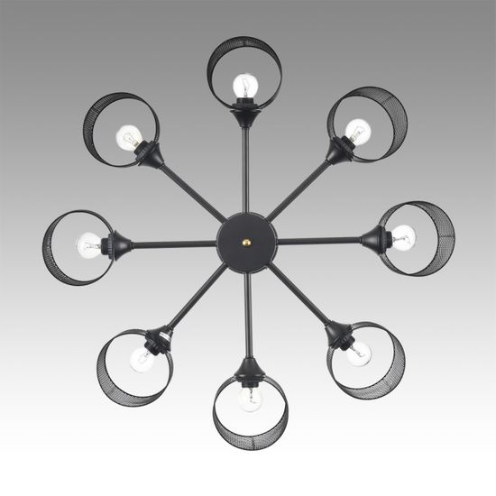 8238/8C COUNTY LN25 258 черный металл Люстра потолочная Е27 8*60W 220V TIDINA