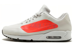 Nike Air Max 90 NS "Big Logo Crimson" air cushion sports shock absorption lightweight non-slip low-top running shoes men's white and red