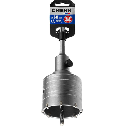 СИБИН 68 мм, SDS - Plus, 8Т, коронка по бетону с оснасткой (29216-68)